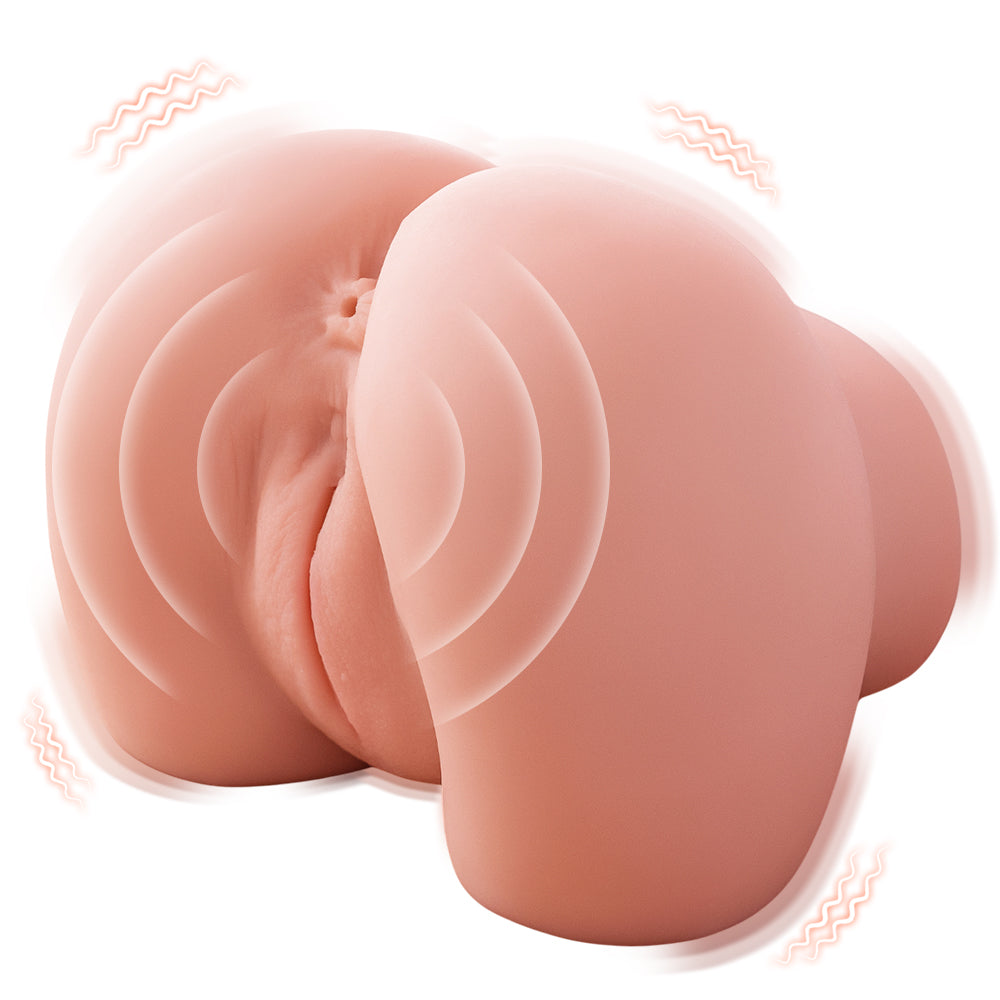 Hitilove realistic silicone torso backside view, lifelike vibrating anal toy