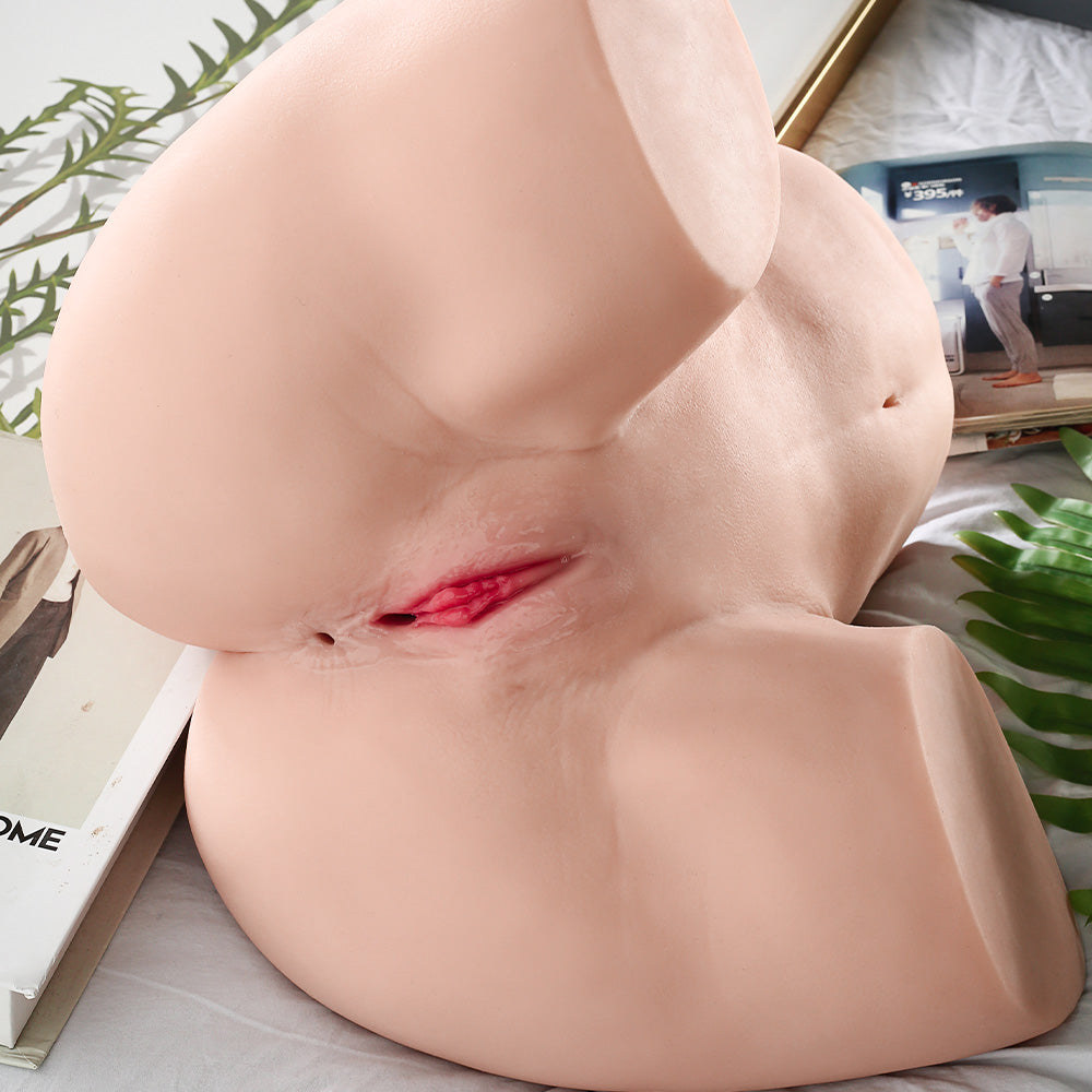 Lifelike female sex doll torso front angle, handcrafted silicone skin and smooth touch