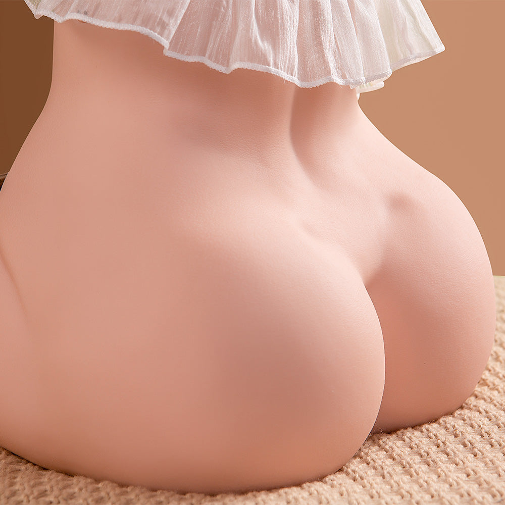 Realistic TPE silicone butt toy rear view, realistic body curves and smooth touch