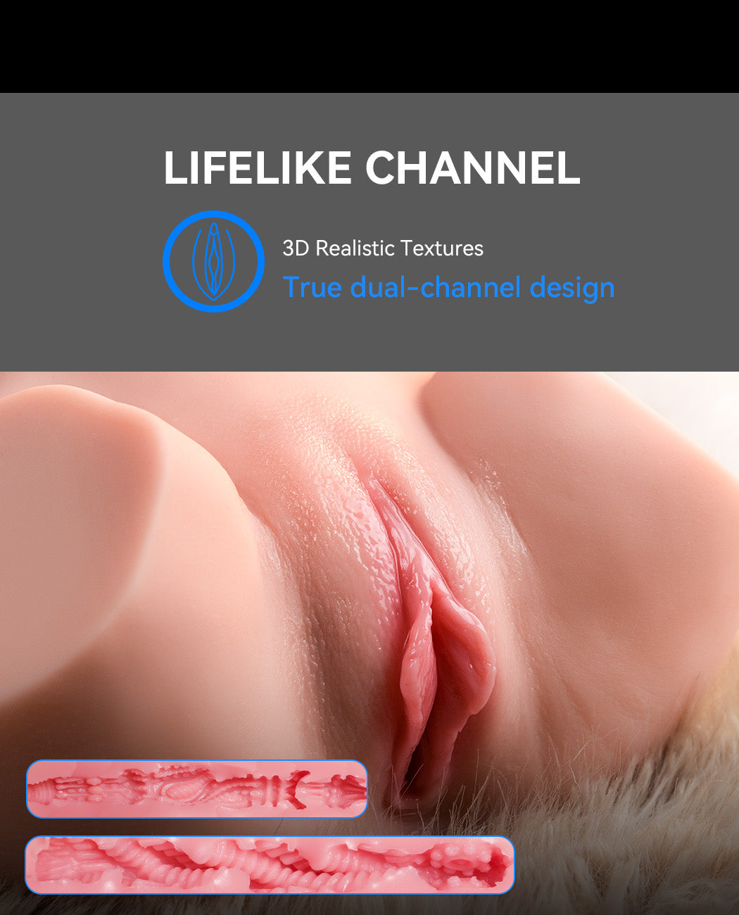 Hitilove dual-channel love doll featuring a realistic body design and ultra-soft TPR material for an immersive intimate experience